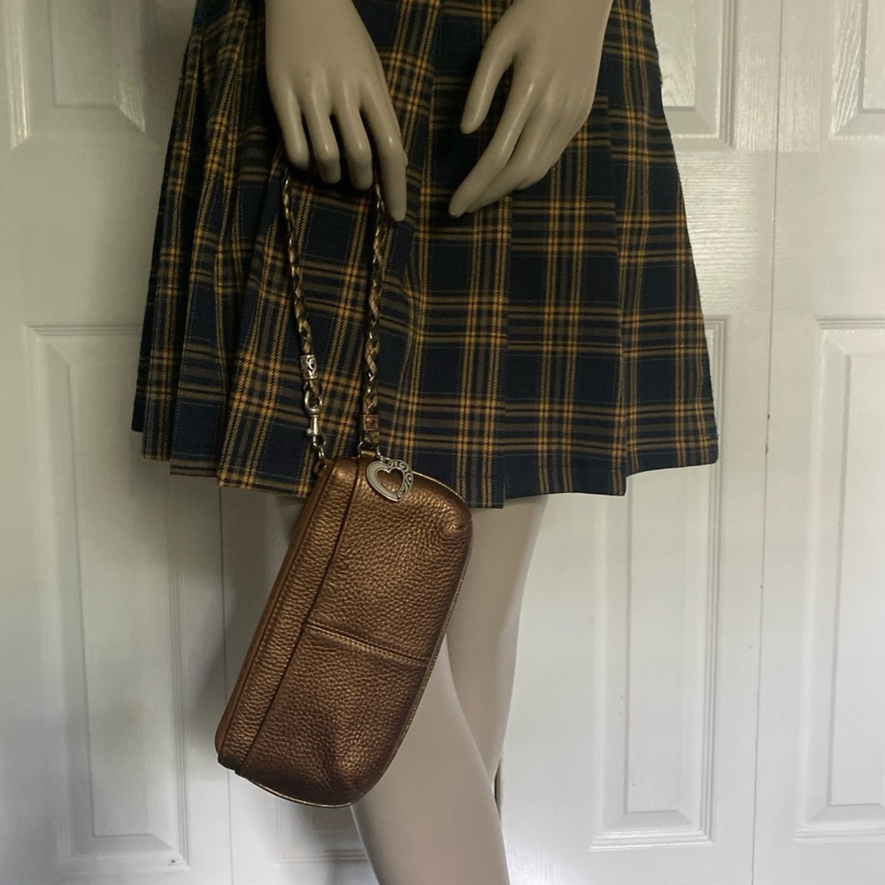Brighton Brown Leather Wristlet
